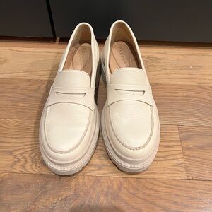 Patina genuine leather ivory loafer